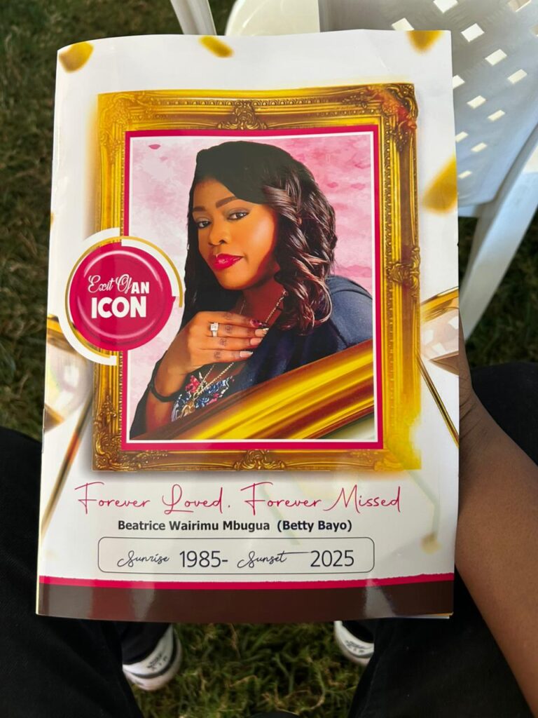 Betty Bayo’s Eulogy: Celebrating the Life, Faith, and Legacy of Beatrice Wairimu Mbugua