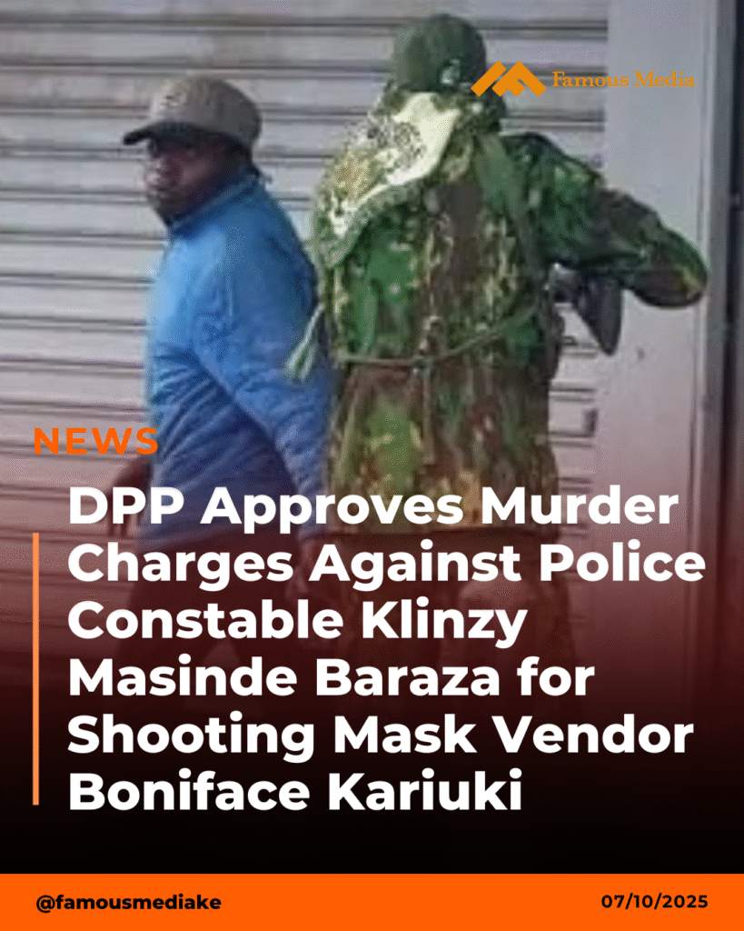 DPP Approves Murder Charges Against Constable Baraza Over Killing of Boniface Kariuki