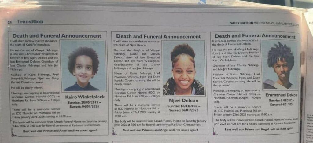 Fundraiser Nears Sh9M as Burial Plans Announced for Three Kenyan Siblings Killed in Naivasha Crash