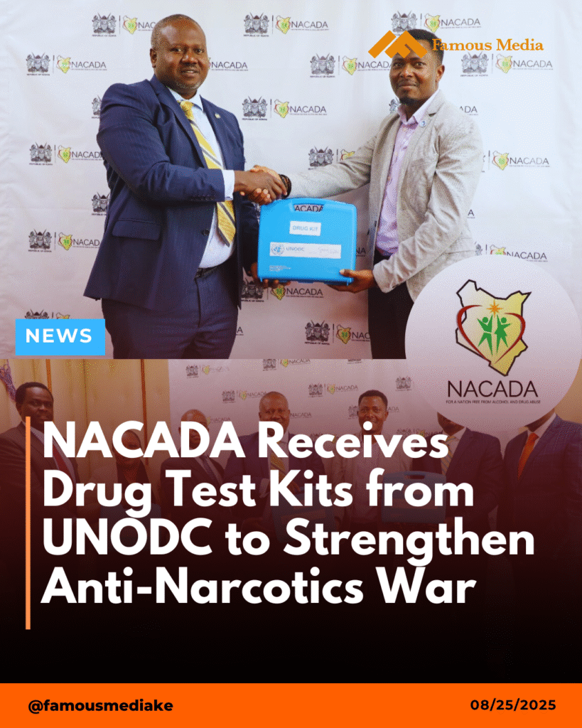 NACADA Receives Drug Test Kits from UNODC to Strengthen Anti-Narcotics War