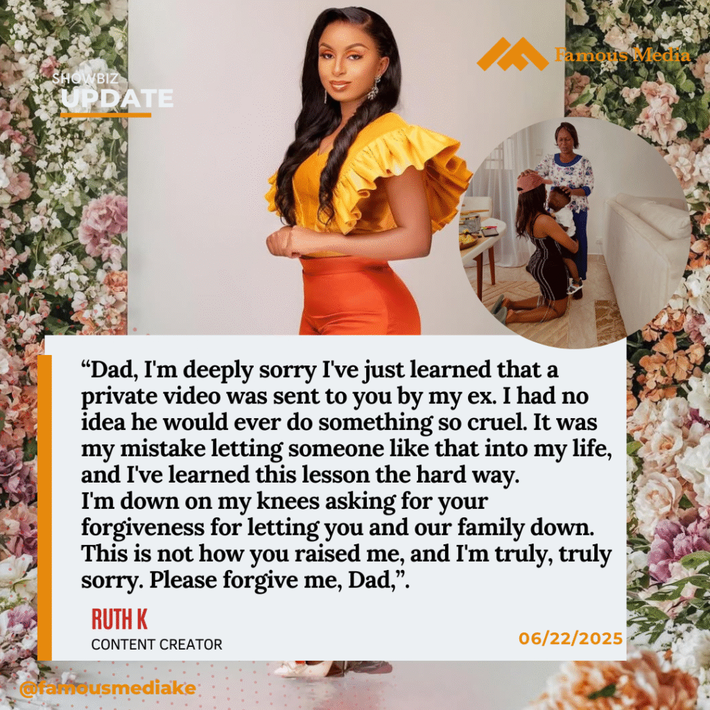 Ruth K Emotionally Begs Her Father for Forgiveness After Alleged Private Video Leak by Mulamwah