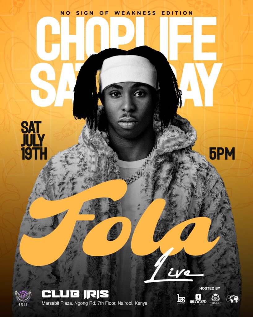 Nigerian Afrobeat Star Fola to Ignite CHOPLIFE SATURDAY at IRIS LOUNGE