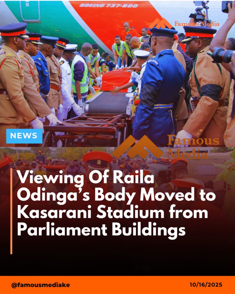 Chaos at Parliament as Raila Odinga’s Body Moved to Kasarani for Public Viewing