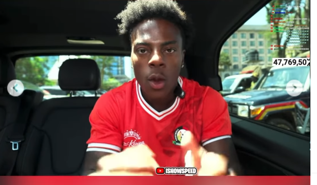 American Streamer IShowSpeed Lands in Kenya, Makes First Stop at Upper Hill School